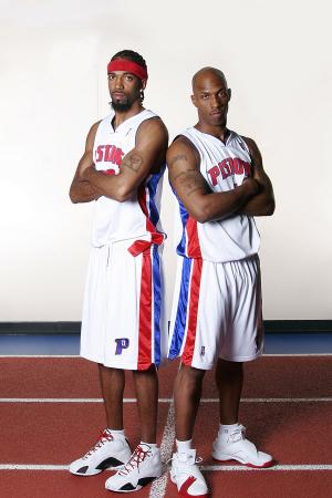 Rip Hamilton and Chauncey Billups of the Detroit Pistons for Real Detroit Cover 